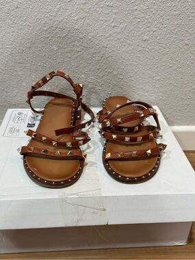 Target Brown Studded Strappy Sandals